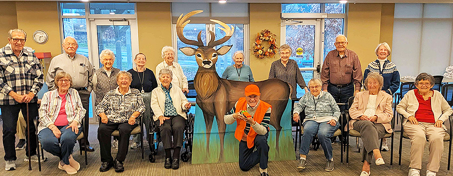 Assisted living folks practiced their hunting skills with Nerf guns